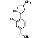 CAS 登录号：603068-83-3， 2-(2-氯-4-甲氧基苯基)-4-甲基吡咯烷
