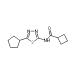 CAS#: 603073-36-5, N-(5-Cyclopentyl-1,3,4-thiadiazol-2-yl)cyclobutanecarboxamide