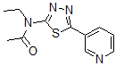 CAS 登录号：603075-89-4， N-乙基-N-[5-(吡啶-3-基)-1,3,4-噻二唑-2-基]-乙酰胺
