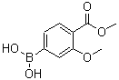 CAS 登录号：603122-40-3， [3-甲氧基-4-(甲氧羰基)苯基]硼酸