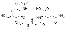 CAS 登录号：60355-77-3， N-乙酰基-去甲基胞壁酰-丙氨酰-异谷氨酰胺