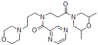 CAS#: 6038-71-7, N-[3-(2,6-Dimethylmorpholin-4-yl)-3-oxo-propyl]-N-(3-morpholin-4-ylpropyl)pyrazine-2-carboxamide