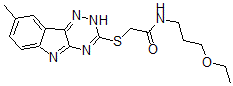 CAS#: 603946-31-2, N-(3-Ethoxypropyl)-2-[(8-Methyl-2H-1,2,4-Triazino[5,6-b]Indol-3-Yl)Thio]-Acetamide