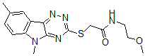 CAS#: 603946-52-7, 2-[(5,8-Dimethyl-5H-1,2,4-Triazino[5,6-b]Indol-3-Yl)Thio]-N-(2-Methoxyethyl)-Acetamide