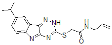 CAS 登录号：603947-22-4， 2-[[8-(异丙基)-2H-1,2,4-三嗪并[5,6-b]吲哚-3-基]硫代]-N-烯丙基-乙酰胺