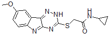 CAS#: 603947-45-1, N-Cyclopropyl-2-[(8-Methoxy-2H-1,2,4-Triazino[5,6-b]Indol-3-Yl)Thio]-Acetamide