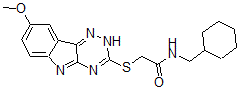 CAS#: 603947-46-2, N-(Cyclohexylmethyl)-2-[(8-Methoxy-2H-1,2,4-Triazino[5,6-b]Indol-3-Yl)Thio]-Acetamide