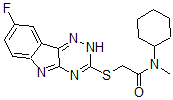CAS#: 603947-96-2, N-Cyclohexyl-2-[(8-Fluoro-2H-1,2,4-Triazino[5,6-b]Indol-3-Yl)Thio]-N-Methyl-Acetamide