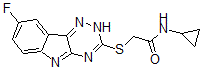 CAS 登录号：603947-98-4， N-环丙基-2-[(8-氟-2H-1,2,4-三嗪并[5,6-b]吲哚-3-基)硫代]-乙酰胺