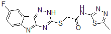 CAS#: 603948-04-5, 2-[(8-Fluoro-2H-1,2,4-Triazino[5,6-b]Indol-3-Yl)Thio]-N-(5-Methyl-1,3,4-Thiadiazol-2-Yl)-Acetamide