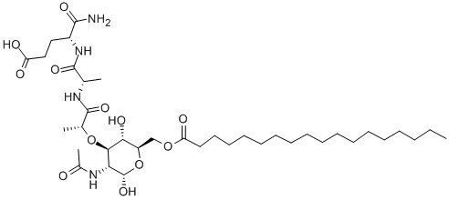CAS 登录号：60398-08-5， N-乙酰基胞壁酰-L-丙氨酰-6-O-硬脂酰-D-异谷氨酰胺