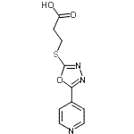 CAS#: 604740-20-7, 3-{[5-(4-Pyridinyl)-1,3,4-oxadiazol-2-yl]sulfanyl}propanoic acid