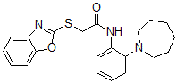 CAS 登录号：604795-50-8， 2-(2-苯并恶唑基硫基)-N-[2-(六氢-1H-氮杂卓-1-基)苯基]-乙酰胺