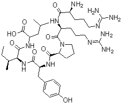 CAS 登录号：60482-95-3， L-精氨酰-L-精氨酰-L-脯氨酰-L-酪氨酰-L-异亮氨酰-L-亮氨酸