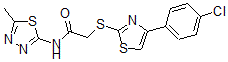 CAS#: 606089-17-2, 2-[[4-(4-Chlorophenyl)-Thiazol-2-Yl]Thio]-N-(5-Methyl-1,3,4-Thiadiazol-2-Yl)-Acetamide