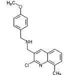 CAS#: 606095-52-7, 1-(2-Chloro-8-methyl-3-quinolinyl)-N-(4-methoxybenzyl)methanamine