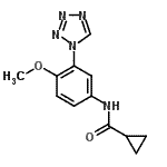 CAS 登录号：606096-19-9， N-[4-甲氧基-3-(1H-四唑-1-基)苯基]环丙烷甲酰胺