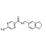 CAS#: 606096-87-1, N-(1,3-Benzodioxol-5-ylmethyl)-5-methyl-2-pyrazinecarboxamide
