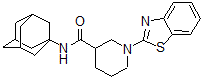 CAS#: 606106-92-7, 1-(2-Benzothiazolyl)-N-Tricyclo[3.3.1.1(3,7)]Dec-1-Yl-3-Piperidinecarboxamide