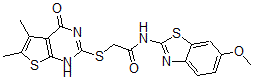 CAS#: 606108-40-1, 2-[(1,4-Dihydro-5,6-Dimethyl-4-Oxothieno[2,3-d]Pyrimidin-2-Yl)Thio]-N-(6-Methoxy-2-Benzothiazolyl)-Acetamide
