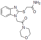 CAS#: 606110-53-6, 2-[[1-[2-(4-Morpholinyl)-2-Oxoethyl]-1H-Benzo[d]Imidazol-2-Yl]Thio]-Acetamide