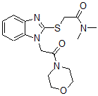 CAS 登录号：606110-86-5， N,N-二甲基-2-[[1-[2-(4-吗啉基)-2-氧代乙基]-1H-苯并[d]咪唑-2-基]硫代]-乙酰胺