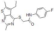 CAS#: 606113-62-6, 2-[(5-Ethyl-2,6-Dimethylthieno[2,3-d]Pyrimidin-4-Yl)Thio]-N-(4-Fluorophenyl)-Acetamide