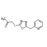 CAS 登录号：606117-18-4， 1-{[5-(2-吡啶基甲基)-1,3,4-恶二唑-2-基]硫基}丙酮