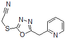 CAS 登录号：606117-19-5， [[5-(吡啶-2-基甲基)-1,3,4-恶二唑-2-基]硫代]-乙腈
