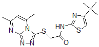 CAS 登录号：606121-14-6， N-[4-(叔丁基)-噻唑-2-基]-2-[(5,7-二甲基-1,2,4-三唑并[4,3-a]嘧啶-3-基)硫代]-乙酰胺