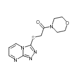 CAS#: 606121-15-7, 1-(4-Morpholinyl)-2-([1,2,4]triazolo[4,3-a]pyrimidin-3-ylsulfanyl)ethanone