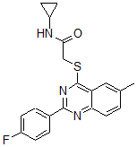 CAS#: 606131-52-6, N-Cyclopropyl-2-[[2-(4-Fluorophenyl)-6-Methyl-4-Quinazolinyl]Thio]-Acetamide