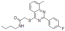 CAS#: 606131-73-1, N-Butyl-2-[[2-(4-Fluorophenyl)-8-Methyl-4-Quinazolinyl]Thio]-Acetamide