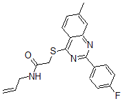 CAS#: 606132-66-5, 2-[[2-(4-Fluorophenyl)-7-Methyl-4-Quinazolinyl]Thio]-N-Allyl-Acetamide