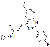 CAS#: 606132-79-0, N-Cyclopropyl-2-[[6-Ethyl-2-(4-Fluorophenyl)-4-Quinazolinyl]Thio]-Acetamide