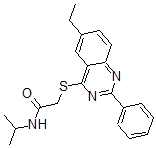 CAS 登录号：606134-60-5， 2-[(6-乙基-2-苯基-4-喹唑啉基)硫代]-N-(异丙基)-乙酰胺