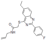 CAS 登录号：606134-61-6， 2-[[6-乙基-2-(4-氟苯基)-4-喹唑啉基]硫代]-N-烯丙基-乙酰胺