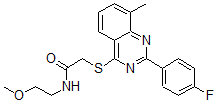 CAS#: 606134-66-1, 2-[[2-(4-Fluorophenyl)-8-Methyl-4-Quinazolinyl]Thio]-N-(2-Methoxyethyl)-Acetamide