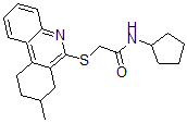 CAS#: 606136-40-7, N-Cyclopentyl-2-[(7,8,9,10-Tetrahydro-8-Methyl-6-Phenanthridinyl)Thio]-Acetamide