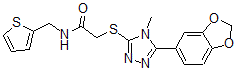 CAS 登录号：606136-68-9， 2-[[5-(1,3-苯并二氧戊环-5-基)-4-甲基-4H-1,2,4-三唑-3-基]硫代]-N-(2-噻吩基甲基)-乙酰胺