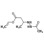 CAS 登录号：606491-10-5， 乙烯基3-(2-乙酰基肼基)丁酸酯