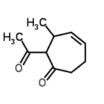 CAS 登录号：607729-96-4， 2-乙酰基-3-甲基-4-环庚烯-1-酮