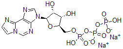 CAS 登录号：60777-99-3， 3-[5-O-[羟基[[羟基(磷酰氧基)亚膦酰]氧基]亚膦酰]-beta-D-呋喃核糖基]-3H-咪唑并[2,1-i]嘌呤二钠盐