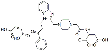 CAS 登录号：60960-29-4， N-异丙基-4-[[1-(3-氧代-3-苯基丙基)-1H-苯并咪唑-2-基]甲基]哌嗪-1-乙酰胺二马来酸盐