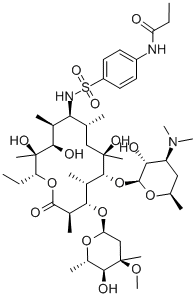 CAS#: 61066-21-5, (9S)-9-Deoxo-9-[[[4-[(1-Oxopropyl)Amino]Phenyl]Sulfonyl]Amino]Erythromycin