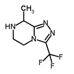 CAS#: 611240-66-5, 8-Methyl-3-(trifluoromethyl)-5,6,7,8-tetrahydro[1,2,4]triazolo[4,3-a]pyrazine