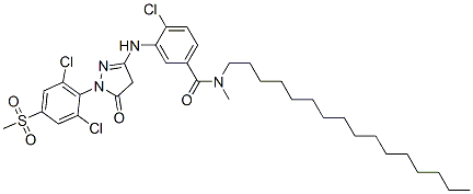 CAS#: 61138-44-1, 4-Chloro-3-[[1-[2,6-Dichloro-4-(Methylsulphonyl)Phenyl]-4,5-Dihydro-5-Oxo-1H-Pyrazol-3-Yl]Amino]-N-Hexadecyl-N-Methylbenzamide