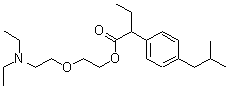 CAS 登录号：61147-38-4， alpha-乙基-4-(2-甲基丙基)-苯乙酸 2-[2-(二乙基氨基)乙氧基]乙基酯
