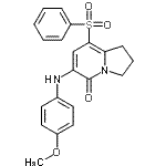 CAS 登录号：612065-25-5， 6-[(4-甲氧基苯基)氨基]-8-(苯磺酰基)-2,3-二氢-5(1H)-吲哚嗪酮
