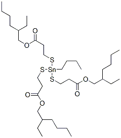 CAS#: 61241-05-2, 2-Ethylhexyl 5-Butyl-12-Ethyl-5-[[3-[(2-Ethylhexyl)Oxy]-3-Oxopropyl]Thio]-9-Oxo-10-Oxa-4,6-Dithia-5-Stannahexadecanoate